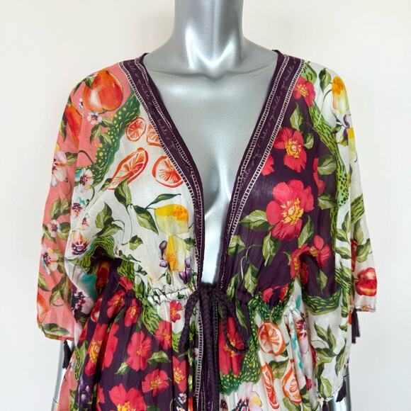 NEW!! Aqua Bendita Sammy caftan in multicolor one size Retail 280$ - Picture 2 of 5